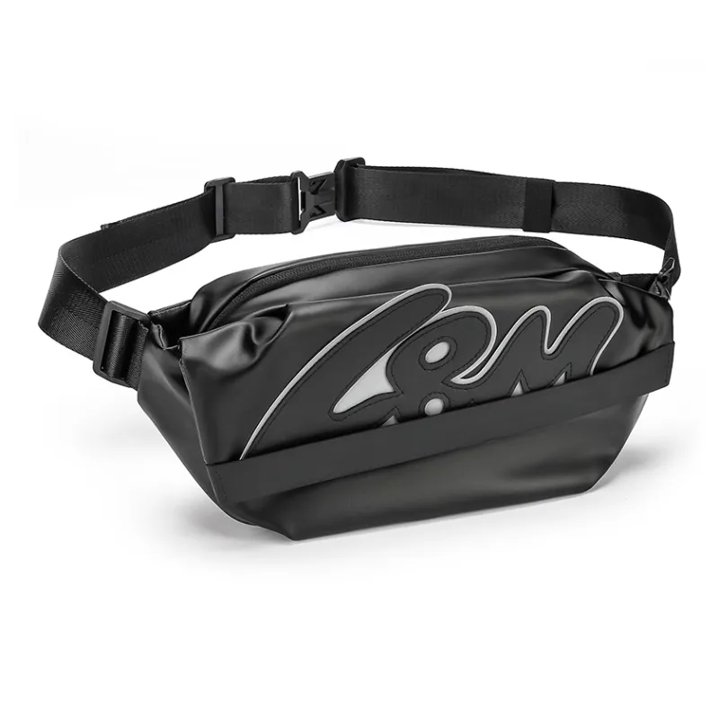 L&M Oxford Fanny Pack Large Size Men's Black-2
