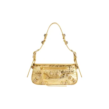 Balenciaga Le Cagole Lambskin Portable Crossbody Bag Shoulder Bag Mini Women's Gold