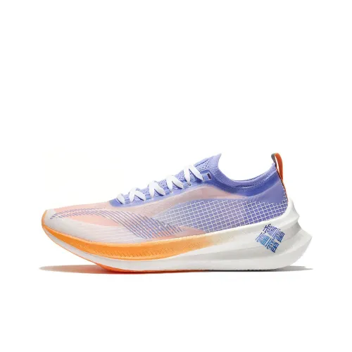 LINING Feidian 2 Elite Running Shoes Women's Low-Top Standard White/Fluorescent Embroidered Blue Purple