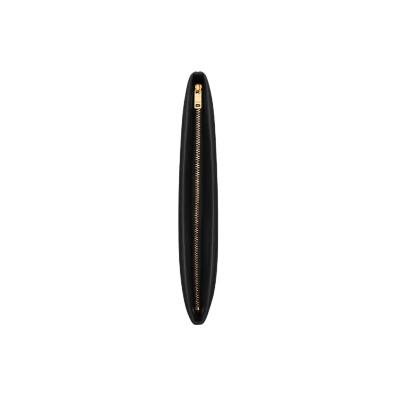 SAINT LAURENT Sheepskin Clutch Women's Black-3