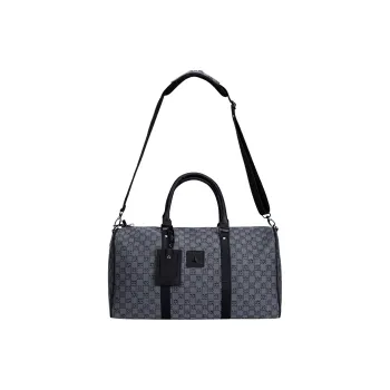 Jordan Polyester Vintage Floral Gym Bag Travel Bag Regular Unisex Dark Smoke Gray