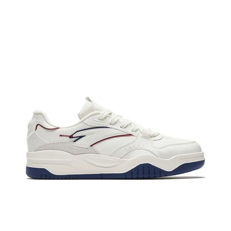 Anta Wave Shoes Slip-Resistant Low-Top Skateboard Shoes Women's Ivory White With Pale Blue Undertones-1