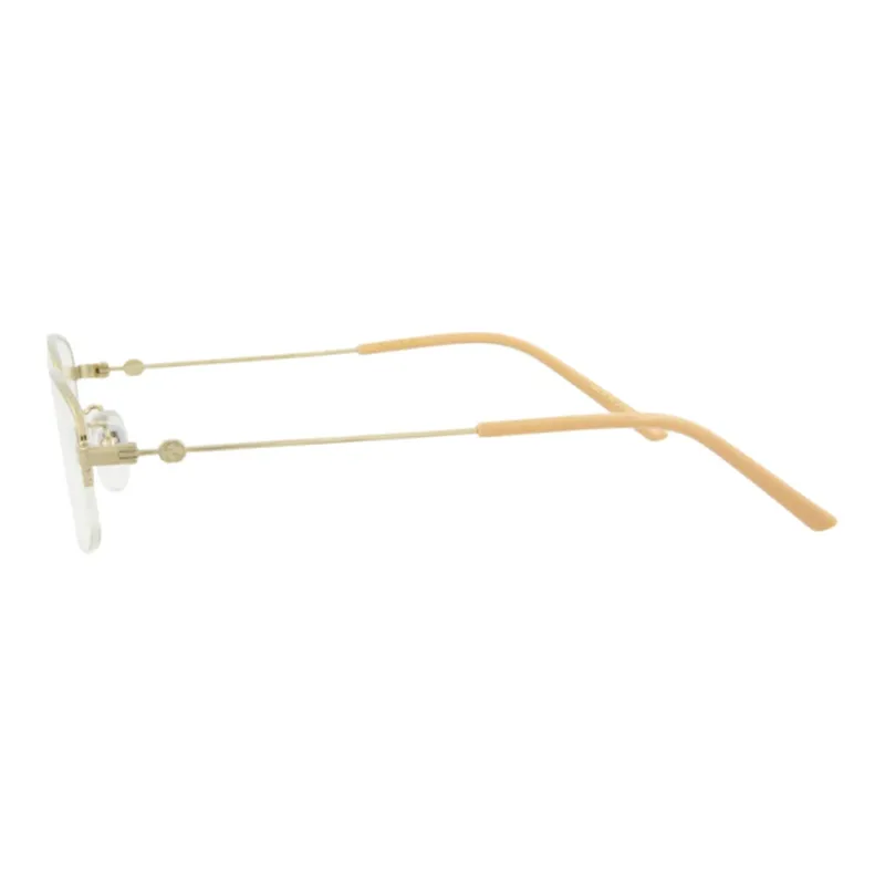 GUCCI Metal Irregular Shape Eyeglass Frames Men's Yellow-2
