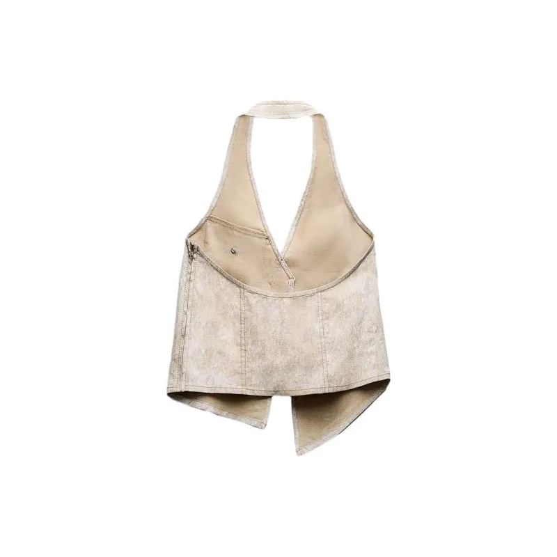 ZARA Tank Tops Women's Pink-1