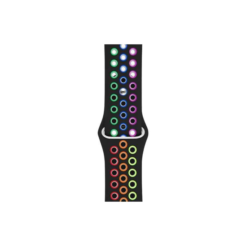 MILANQIAN M&Q Apple Compatibility Watch Band 38 45mm Watch Dial All Silicone Material-2
