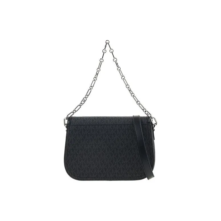 MICHAEL KORS Canvas With Leather One Shoulder Crossbody Canvas Bag Handbag Women's Black-2