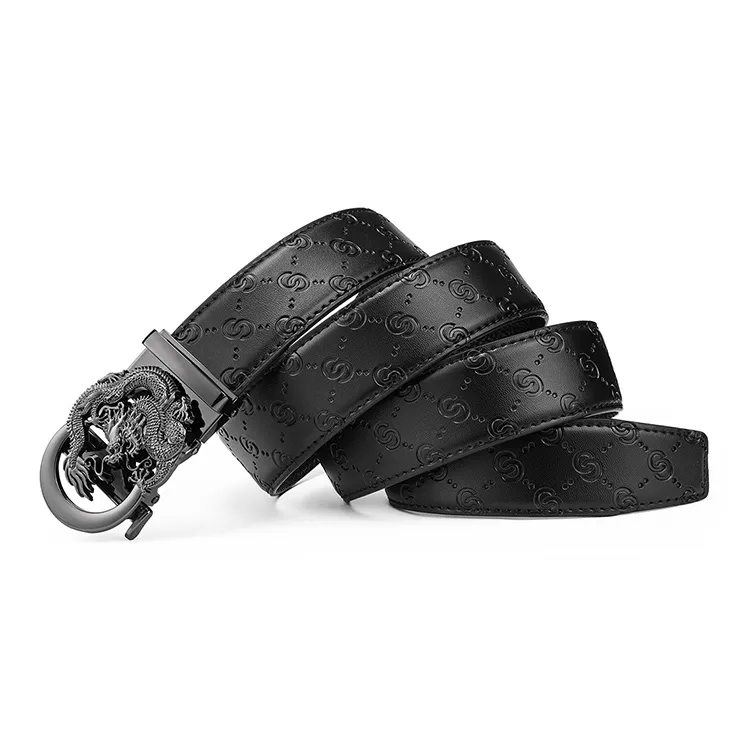 FAIRWHALE Cow Leather Belt Men's Width 3.5CM-2