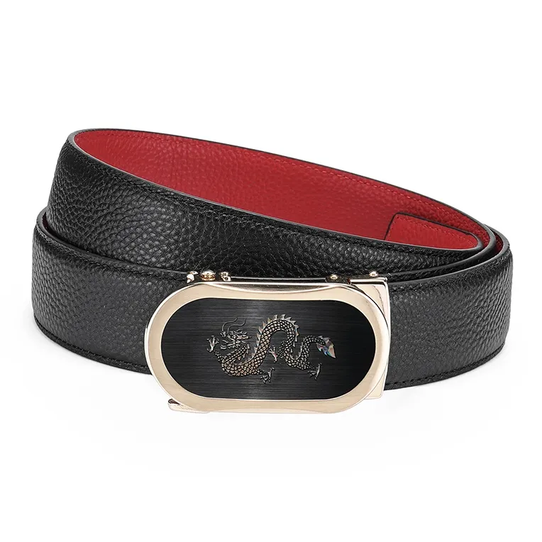 FAIRWHALE Top Grain Cow Leather Belt Men's Width 3.5CM-5