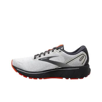 Brooks Ghost 14 Anti Slip Wear Resistant Low Top Marathon Running Shoes Men's Gray Orange