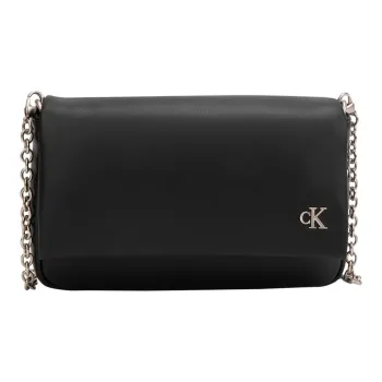 CALVIN KLEIN Blended Material Crossbody Bag Medium Size Women's Space Black