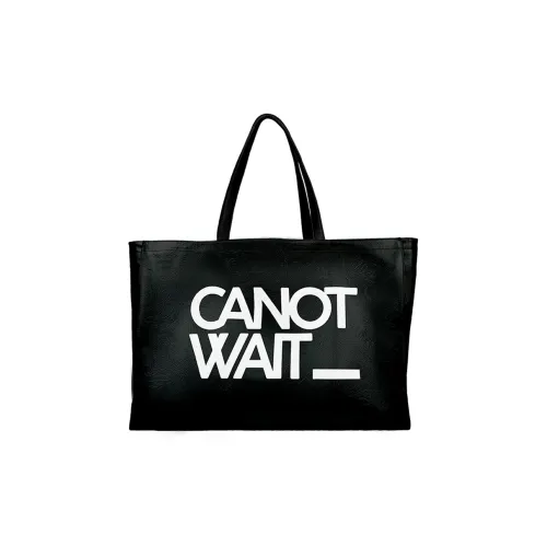 CANOTWAIT_ Polyester Tote Handbag, Shoulder Bag Large Size Unisex Black/Coffee/Pink/Silver