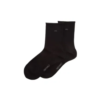 CK/Calvin Klein Mid-Calf Socks Women's 2 Pack Black