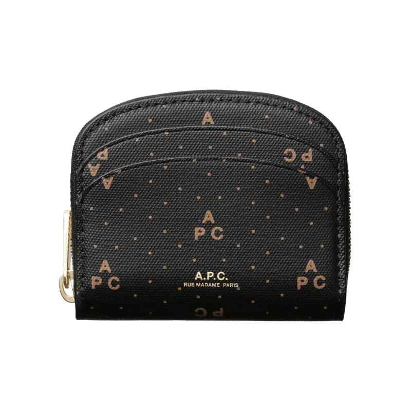 A.P.C Cotton With Polyurethane Wallet Women's Black-3