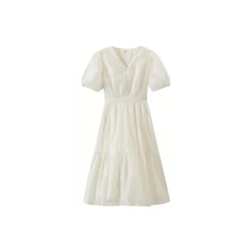 Inman Short-Sleeved Dresses Women's Pear Blossom Beige