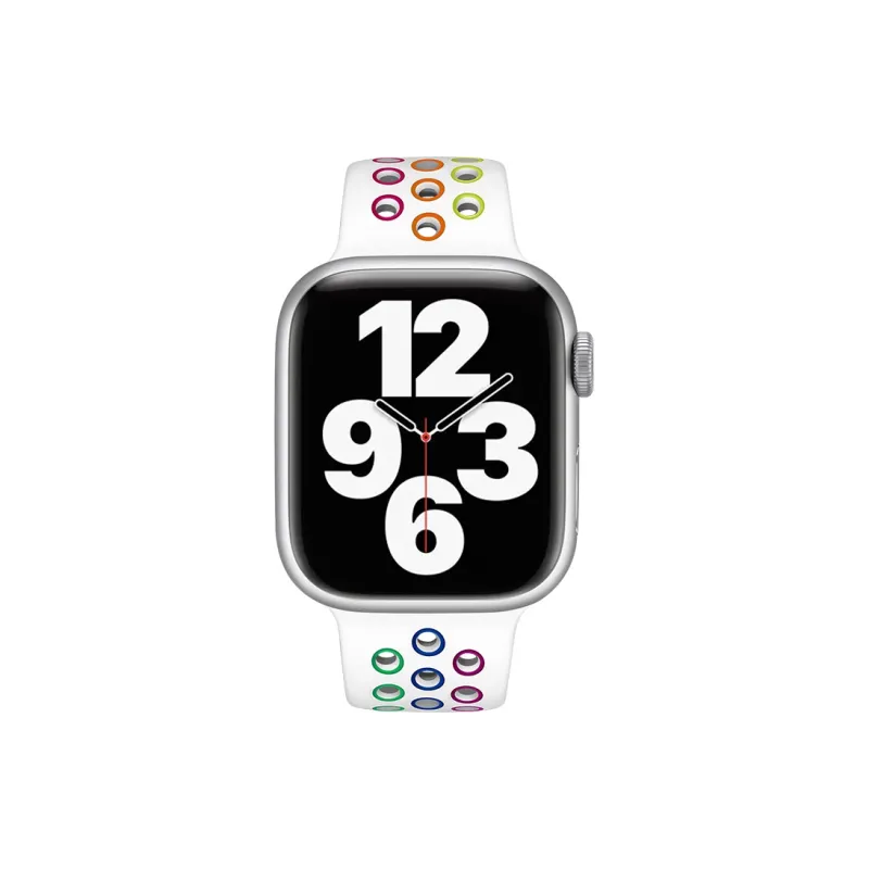 MILANQIAN M&Q Apple Compatibility Watch Band 38 45mm Watch Dial All Silicone Material-1