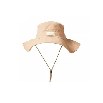QIAODAN Taffeta Velour Bucket Hats Unisex Milk Tea