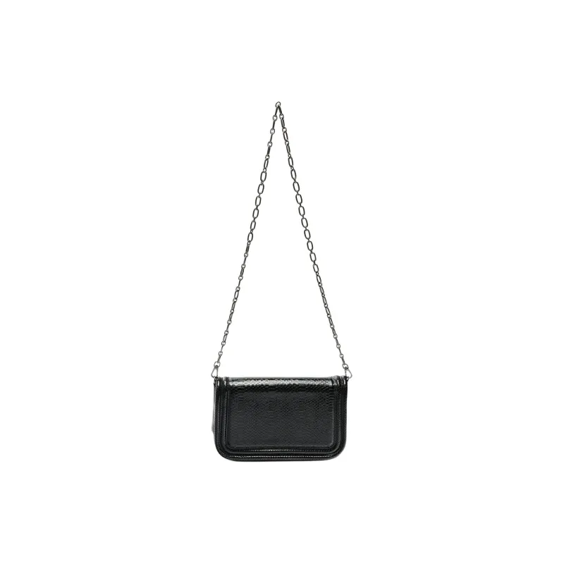 ZARA Polyurethane Shoulder Bag Crossbody Bag Small Size Women's Black-2