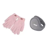 Pink Glove+Gray Earmuff