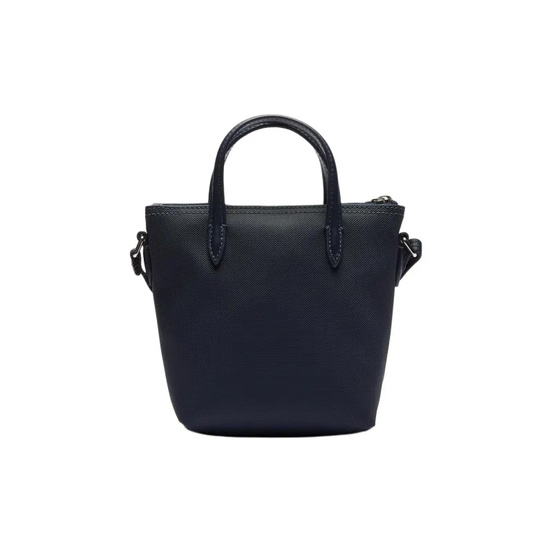 LACOSTE Coated Canvas Tote Bag, Shopping Bag, Handbag, Shoulder Bag, Crossbody Bag Mini Women's Black-2