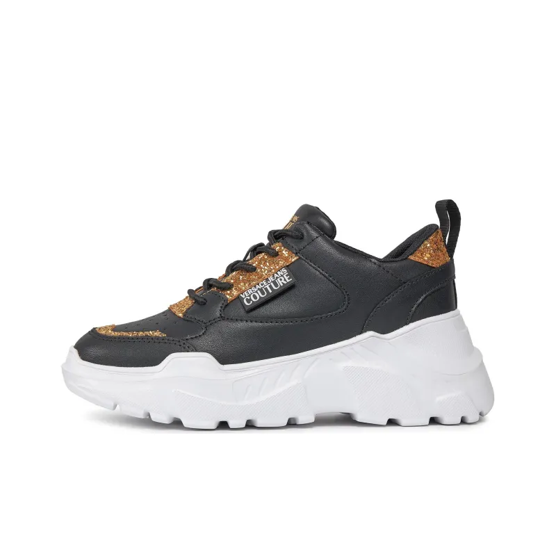 VERSACE JEANS Couture Logo-patch Glitter-detailing Sneakers-0