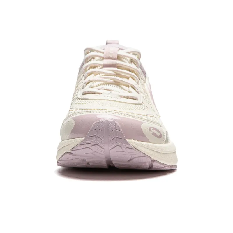 LiNing Shake 1.0 V3 Cushioning Low Top Casual Running Shoes Women's White Purple-4