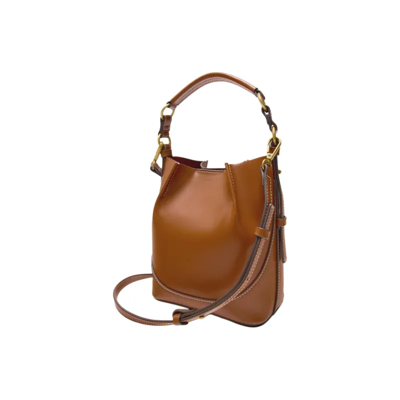 ZARA Polyurethane Bucket Bags Shoulder Bag Crossbody Bag Handbag Small Size Women's Yellow-1