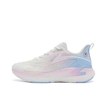 QIAODAN No Fear Of SE Cushioned Slip Resistant Breathable Low Top Running Shoes Women's White Pink