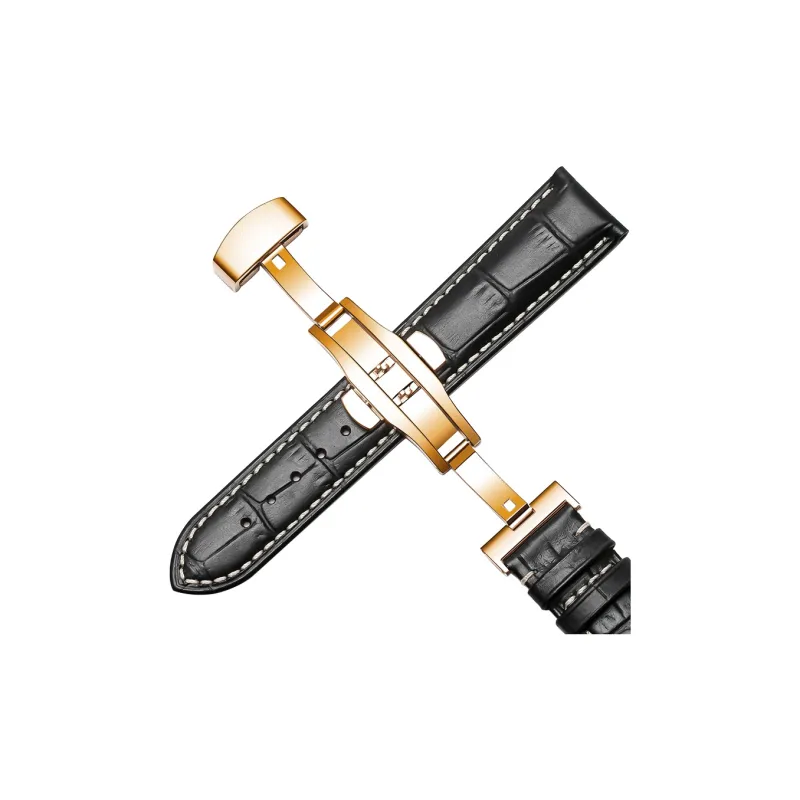 WOALMORN Longines Compatibility Watch Band 75MM 120MM Cowhide Leather Material-10