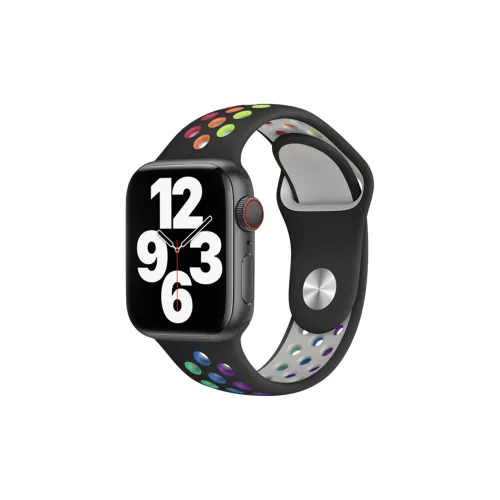 MILANQIAN M&Q Apple Compatibility Watch Band 38 45mm Watch Dial All Silicone Material