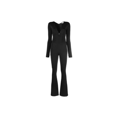 Patrizia Pepe Rhinestone-embellished V-neck Jumpsuit