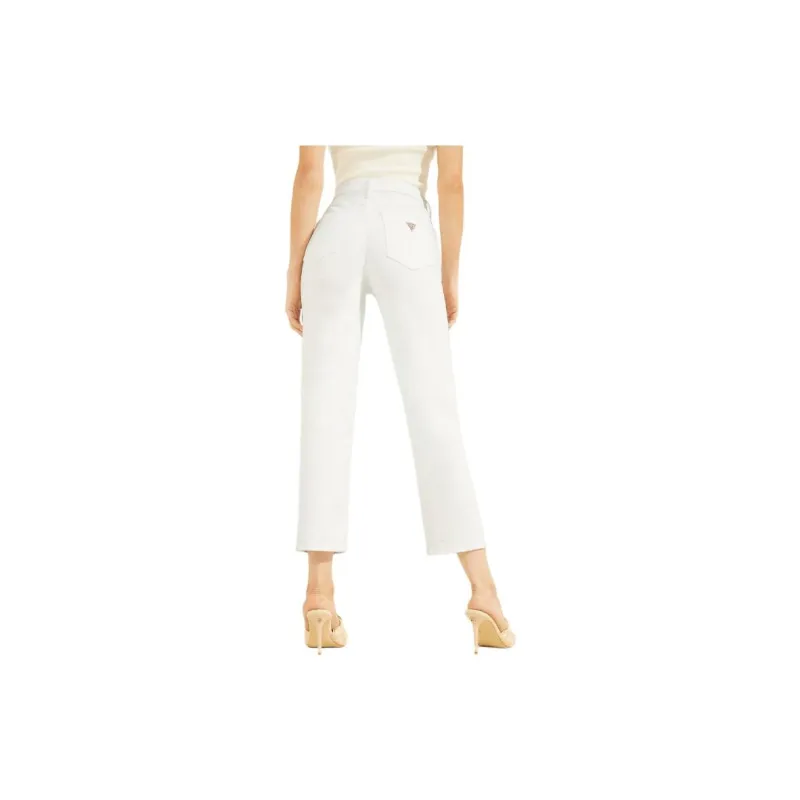 GUESS High-Rise Straight Jeans Jeans Women's White-1