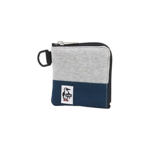 CHUMS Coin Purses Gray With Marine Blue Accents