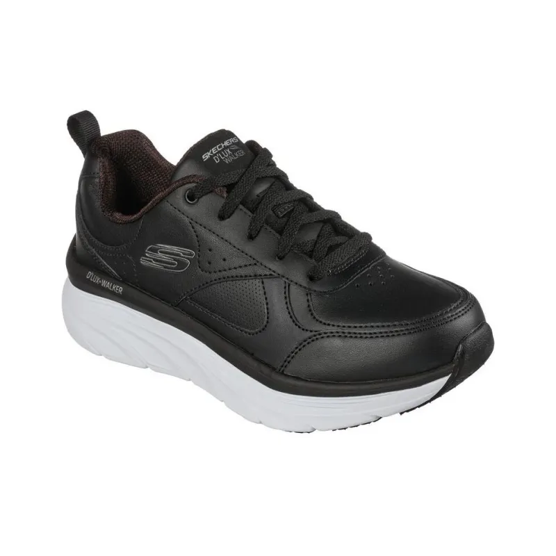 Skechers D'lux Walker Slip Resistant Low Top Casual Shoes Women's Black White-1