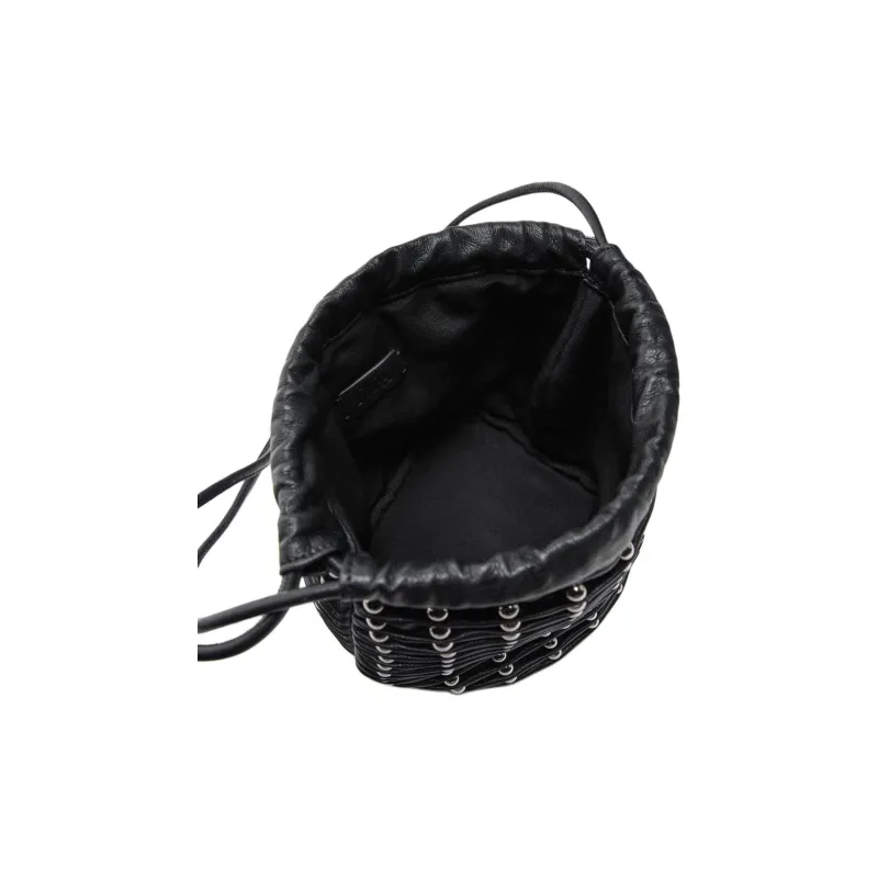 ZARA Polyurethane Bucket Bags Crossbody Bag Shoulder Bag Women's Black-4