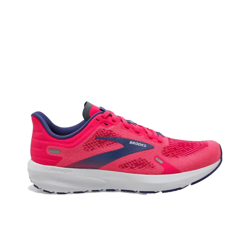 Brooks Launch 9 Anti Slip Wear Resistant Low Top Running Shoes Women's Peach Red-1