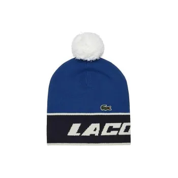 LACOSTE Cotton Beanies Unisex Blue