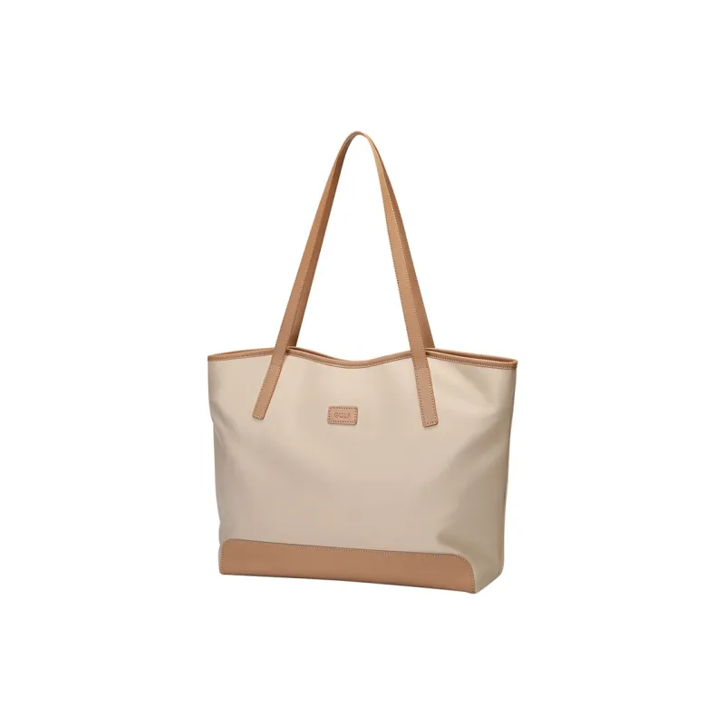 GOLF Fabric Tote Bag, Shopping Bag, Handbag, Shoulder Bag Tubas Women's Apricot/Khaki Brown-1