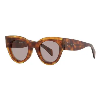 CELINE PVC Polyvinyl Chloride Butterfly Sunglasses Women's Tortoiseshell