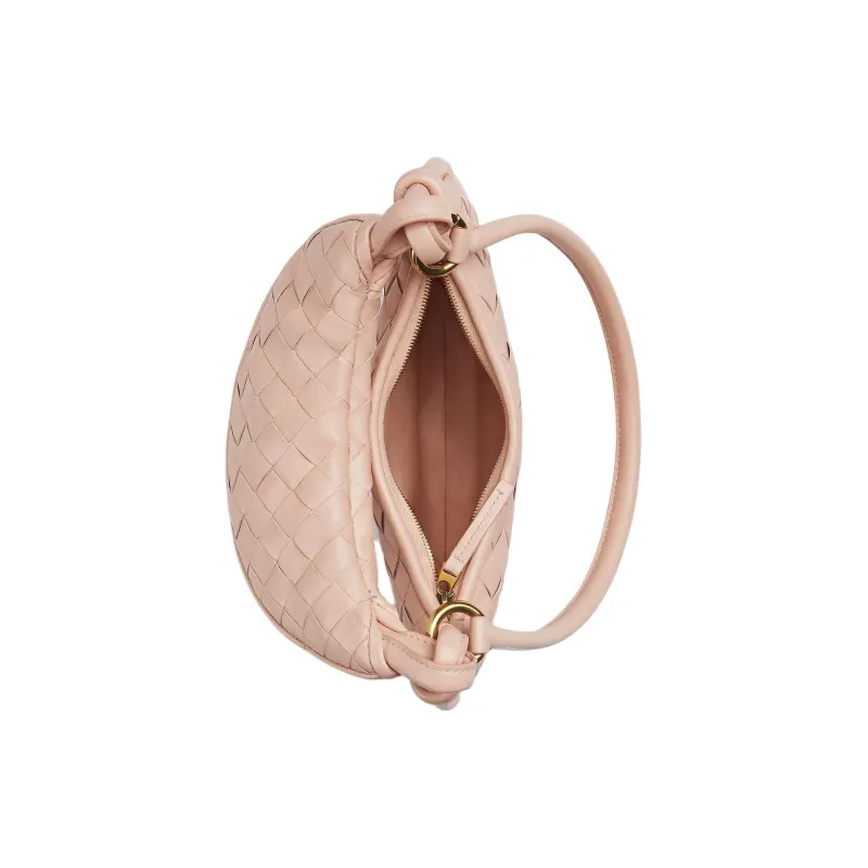 Bottega Veneta Sheepskin Handbag Shoulder Bag Women's Lotus Blossom Pink-4