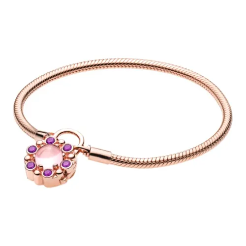 Pandora 925 Sterling Silver Alloy Silver Plated Gold Plated Crystal Bracelets Women's Rose Gold