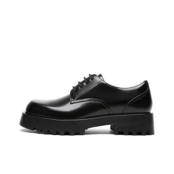 CROWN Dress Shoes Men's Black One Yard Larger