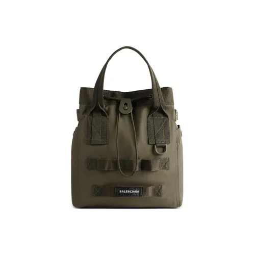 Balenciaga Army Recycled Nylon Tote Bag Shopping Bag Shoulder Bag Crossbody Bag Handbag Small Size Men's Dark Green
