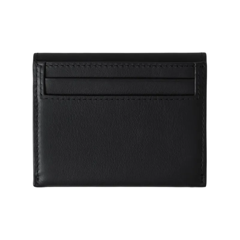 Mulberry Smooth Matte Calfskin With Goatskin Suede Card Clip Card Holder Medium Size Women's Black-1