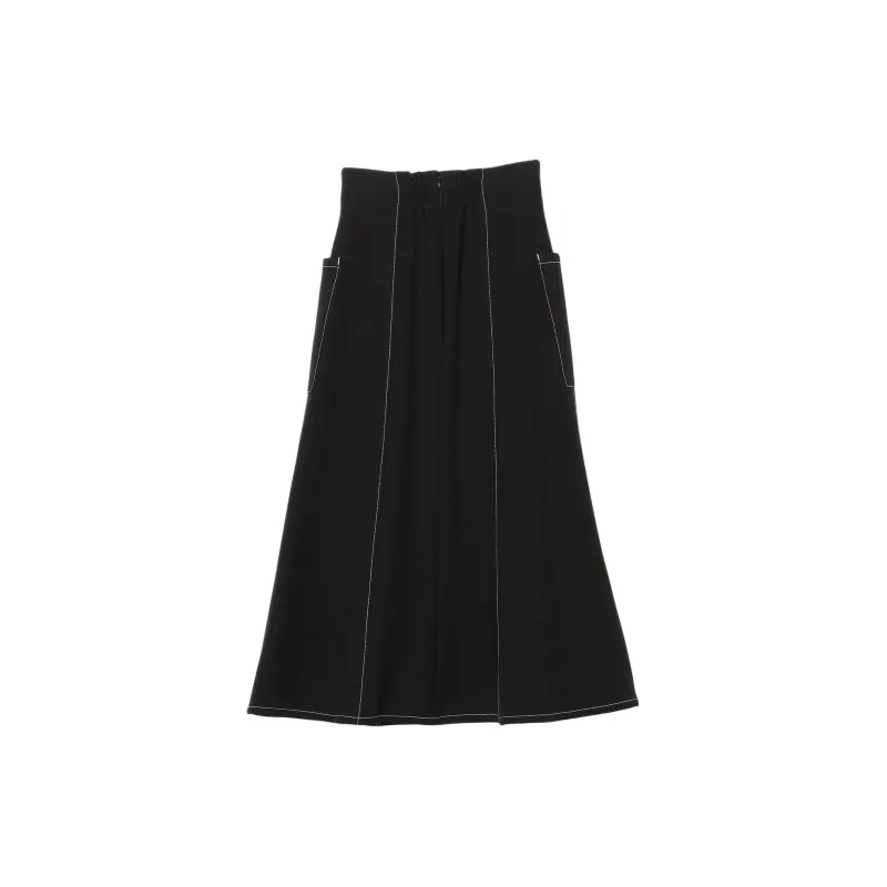 Beams Ray Casual Long Skirt Women's Black-1