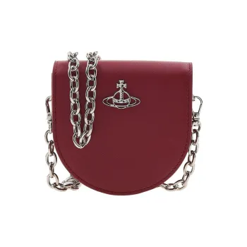 Vivienne Westwood Cow Leather Crossbody Bag, Shoulder Bag Women's Red