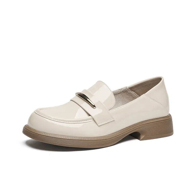 GEMEIQ Loafers Women's Low Top Black/Beige-9