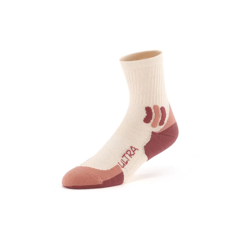 MUSCLESWING Mid Calf Socks Unisex 4 Pack Beige-2