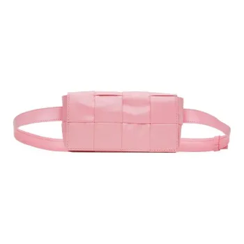Bottega Veneta Cassette Belt Cow Leather Box Bag, Camera Bag, Crossbody Bag, Fanny Pack Mini Men's Pink