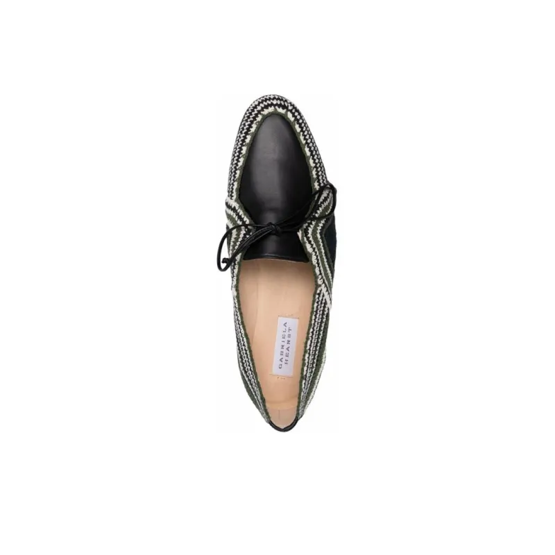 GABRIELA HEARST Hays Casual Single Shoes Women's Black Green White-4