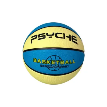 PSYCHE Rubber Basketball Yellow Blue Size 3 Ball Training Kids'